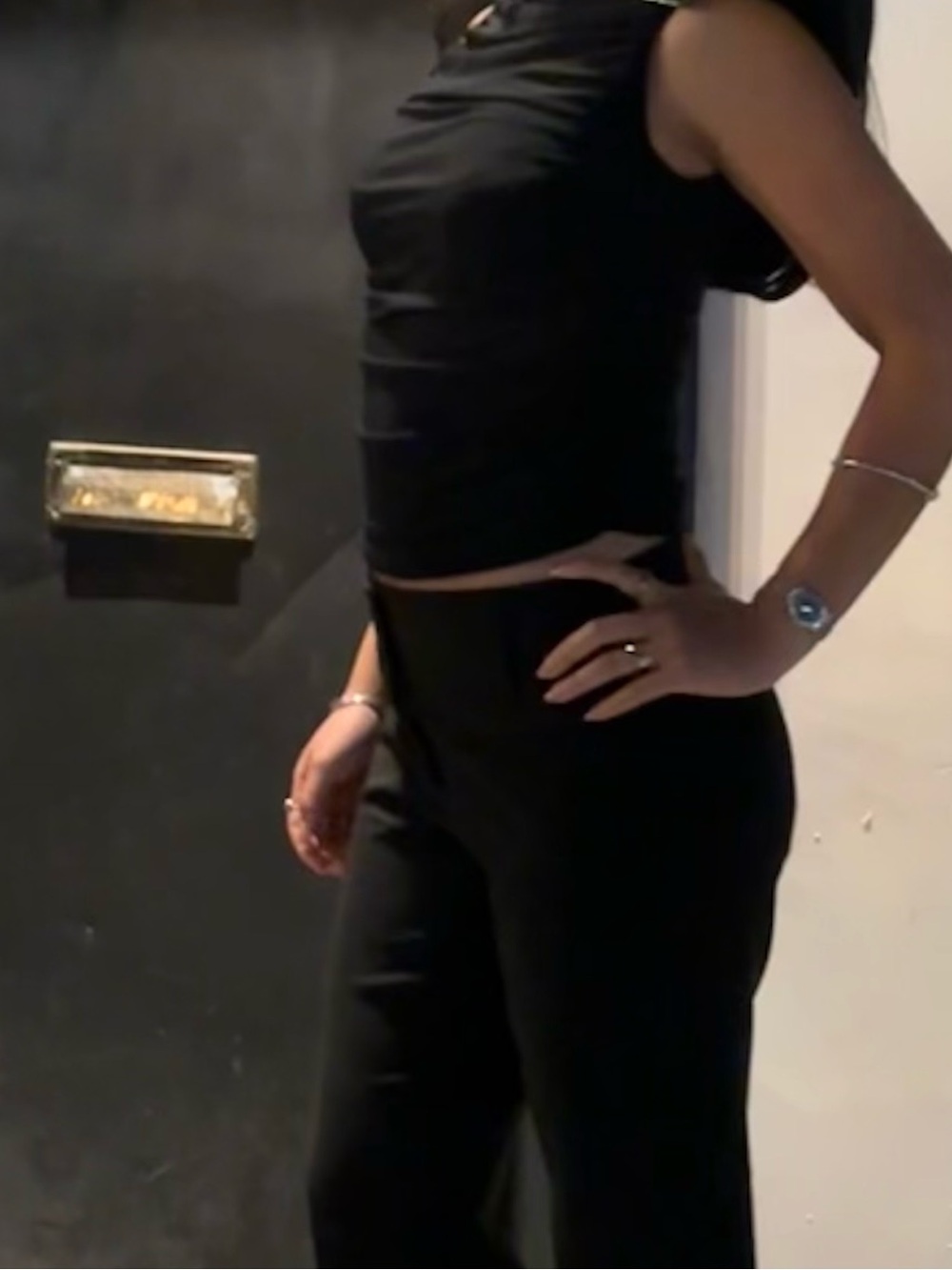 Peppermayo Black Ruched Strapless Dress Top